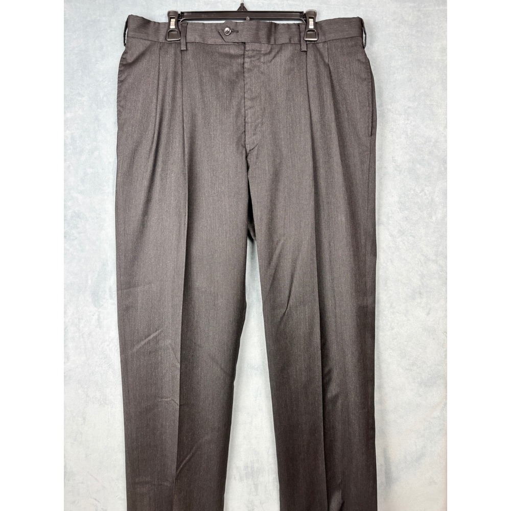 Jos A Bank Signature Collection Mens Dress Pants Charcoal Grey 40W x 30L Flat